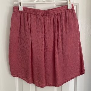 Hartford Silk/Cotton Blend Mini Skirt in Dusty Pink